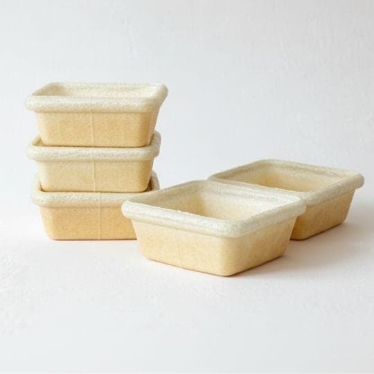 Vierkante eetbare wafelcup